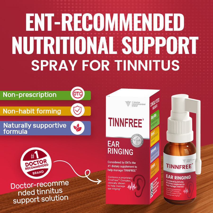 ✨🔇 TinnFree® Ear Ringing Relief Spray 🌟 Fast, Easy & Natural Ear Ringing Relief – Once a Day! 👂 Clinically-Informed Formula | ENT Recommended | Drug-Free