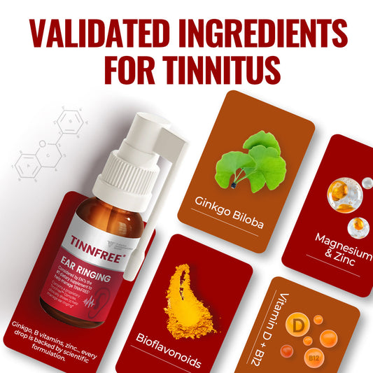 ✨🔇 TinnFree® Ear Ringing Relief Spray 🌟 Fast, Easy & Natural Ear Ringing Relief – Once a Day! 👂 Clinically-Informed Formula | ENT Recommended | Drug-Free